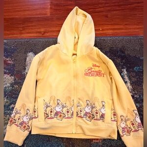 Disney Beauty and the Beast Yellow Kids Zip-Up Hoodie